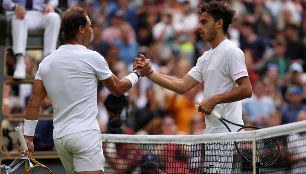 Wimbledon: Aplausos para Francisco Cerundolo, pero Rafa Nadal avanza