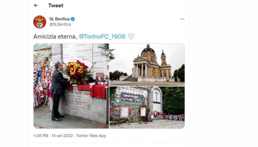 El Benfica homenajea al «Grande Torino