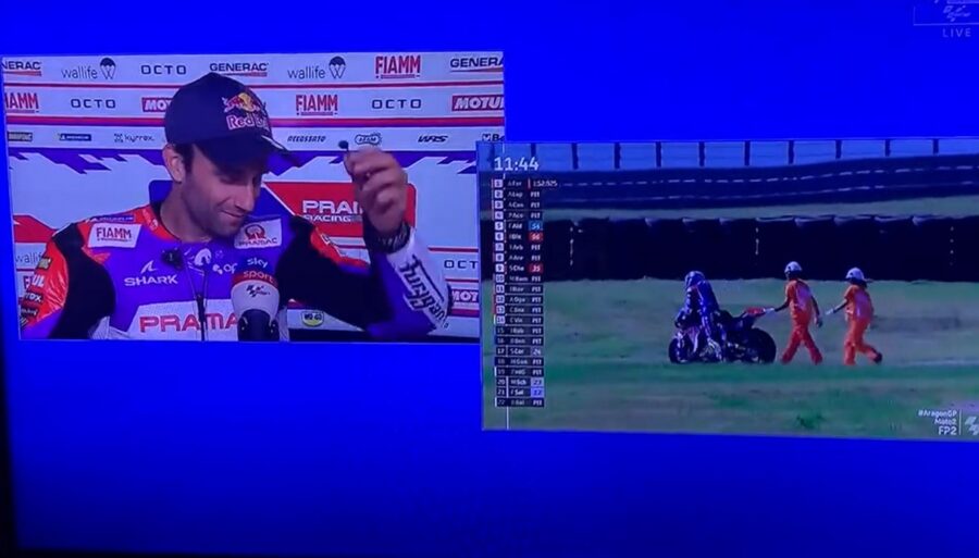 Johann Zarco se enfurece y abandona el estudio de televisión