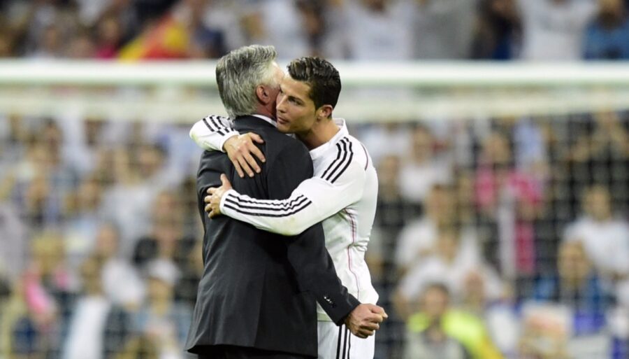 Cristiano Ronaldo se reencuentra con Carlo Ancelotti