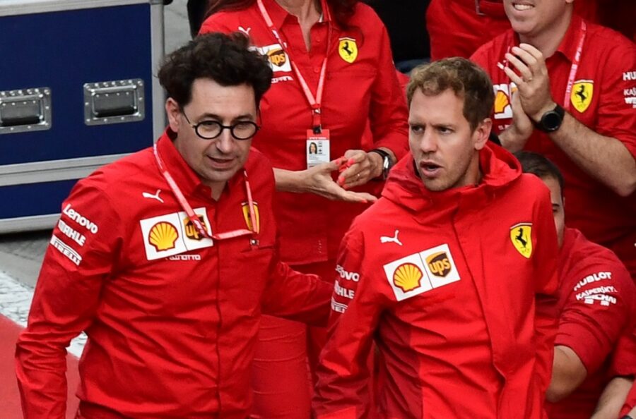 Mattia Binotto lamenta la etapa de Sebastian Vettel en Ferrari