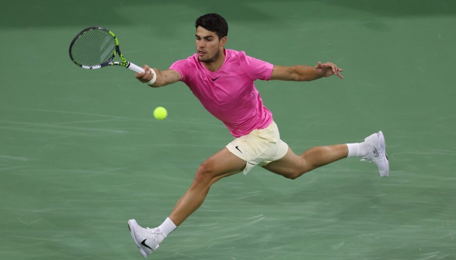 Indian Wells, Carlos Alcaraz en cuartos jugando 45 minutos