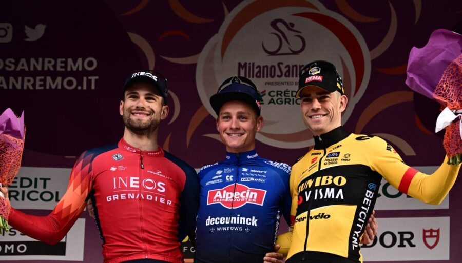 Milán-Sanremo: Ganna es magnífico, pero Van der Poel gana