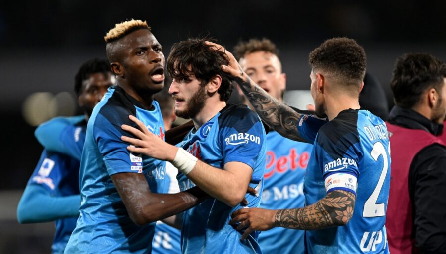 Champions: Osimhen es una furia, el Nápoles en cuartos por primera vez