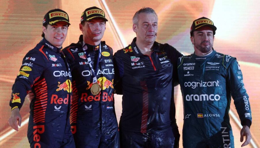 Fernando Alonso tercero, ironía de Red Bull: ‘Coche muy familiar’