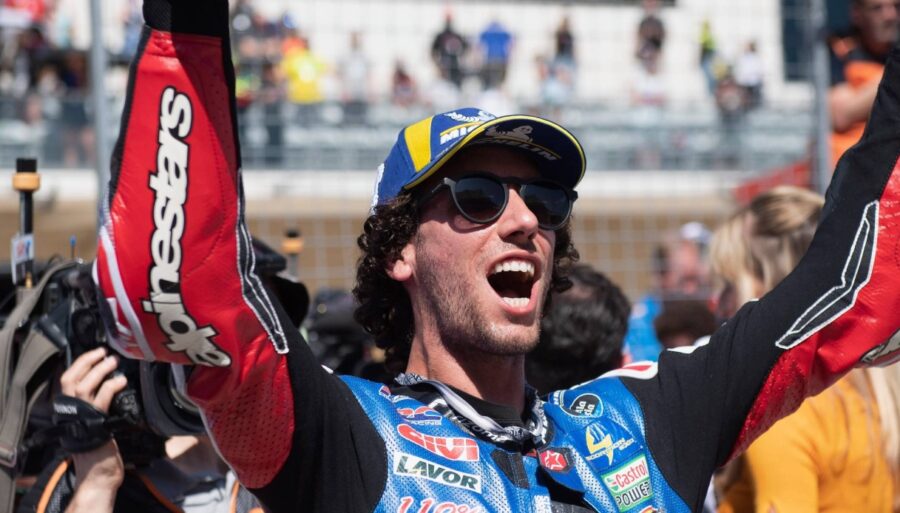 MotoGp, Austin: Bagnaia vuelve a caerse, Rins gana. Marini en el podio