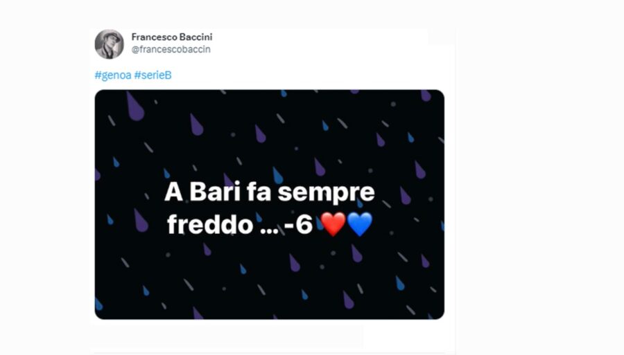 Francesco Baccini enfada a la afición del Bari