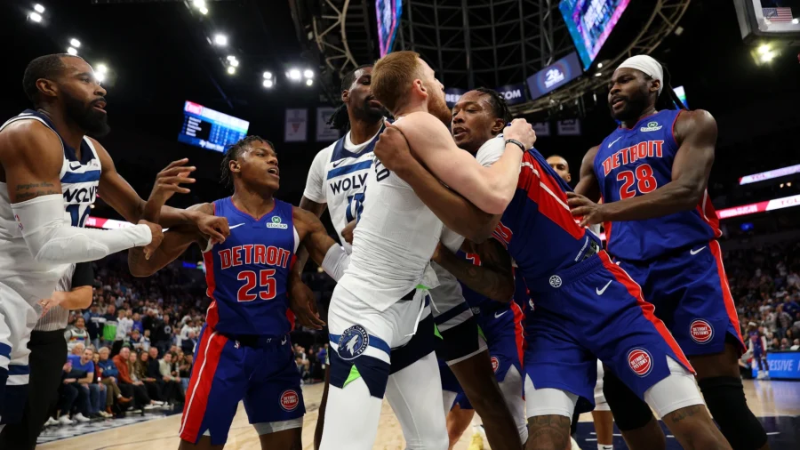 NBA: El Minnesota-Detroit acaba en trifulca: cinco jugadores expulsados