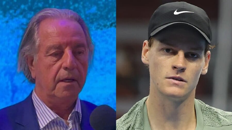 Paolo Bertolucci intenta consolar a Jannik Sinner
