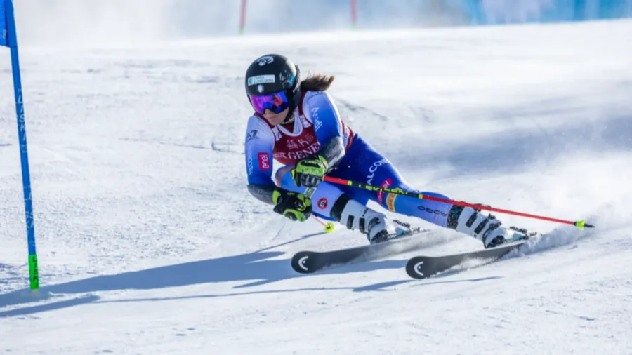 Ilaria Ghisalberti Campeona de Italia el día de la caída de Federica Brignone