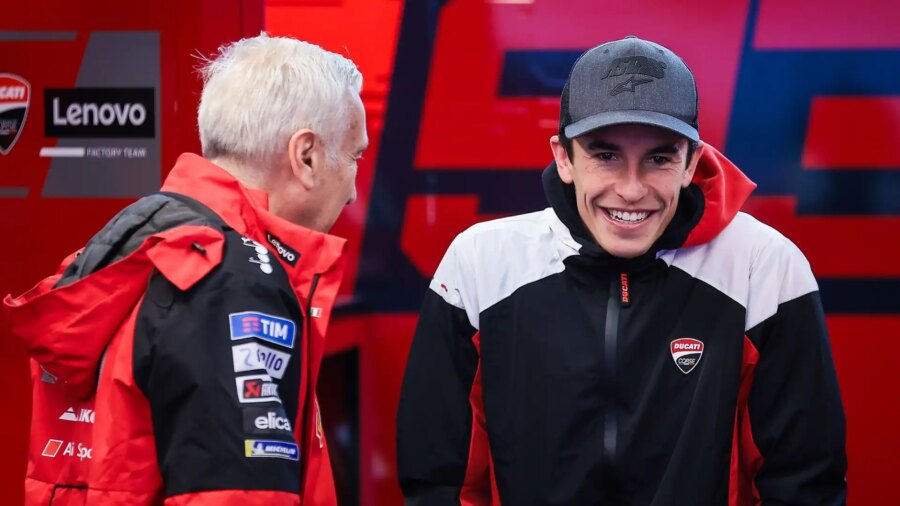 Ducati, Tardozzi sobre Márquez y Bagnaia: "A veces exagero"