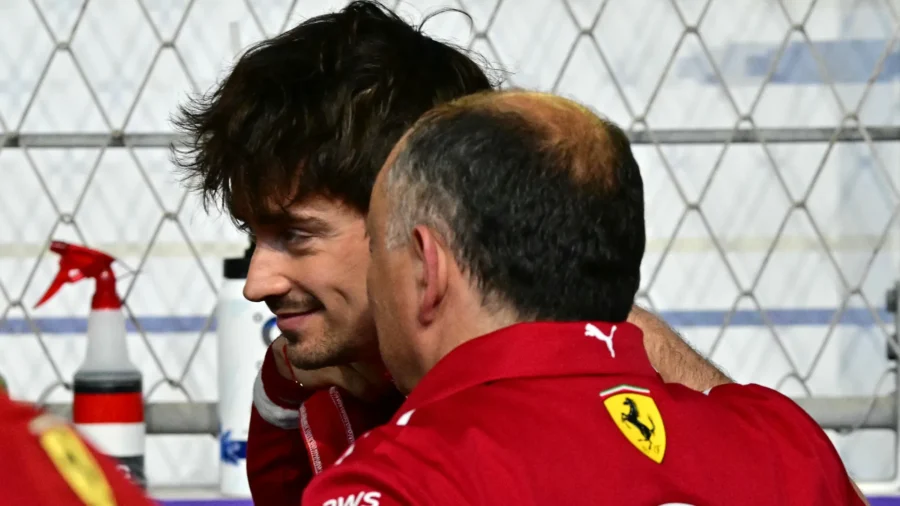 Ferrari, diferentes puntos de vista de Frederic Vasseur y Charles Leclerc sobre las tácticas de estela en Monza
