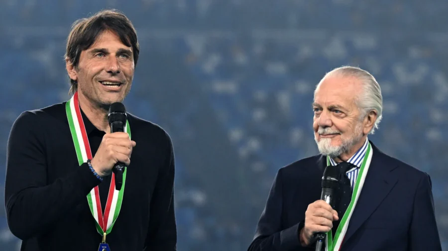 Aurelio De Laurentiis sobre Antonio Conte el día después del triunfo: «Mantenga la calma