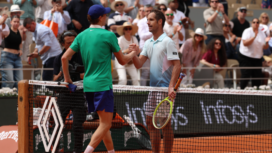 Roland Garros: Sinner vence a Gasquet en el último partido de su carrera