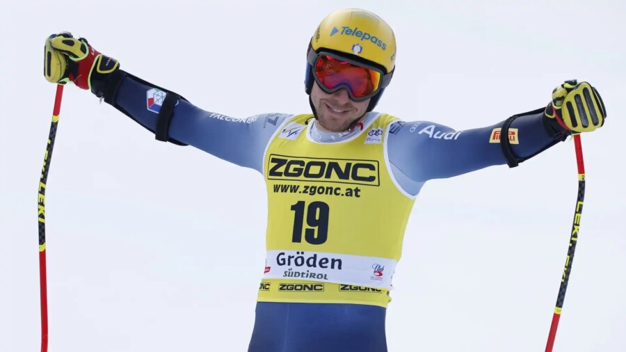 Mattia Casse pasa del esquí al ciclismo con fines benéficos