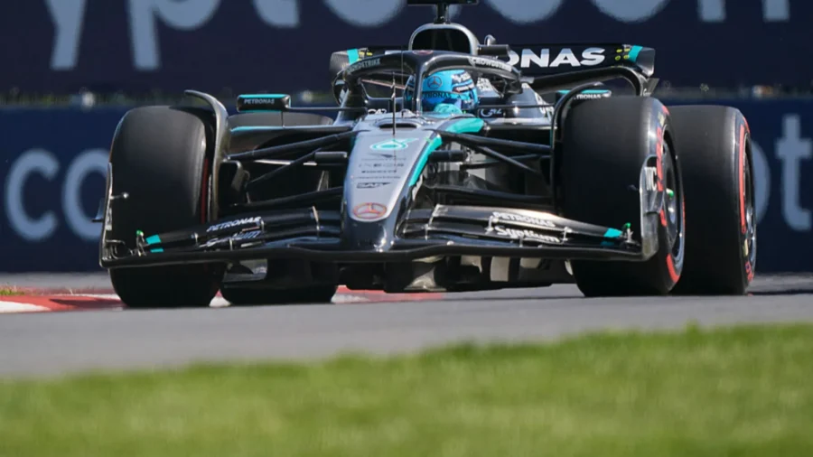 George Russell en la sorprendente pole position, Ferrari muy por detrás