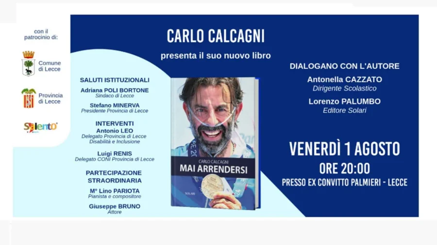 El coronel y campeón paralímpico Carlo Calcagni presenta su nuevo libro en Lecce