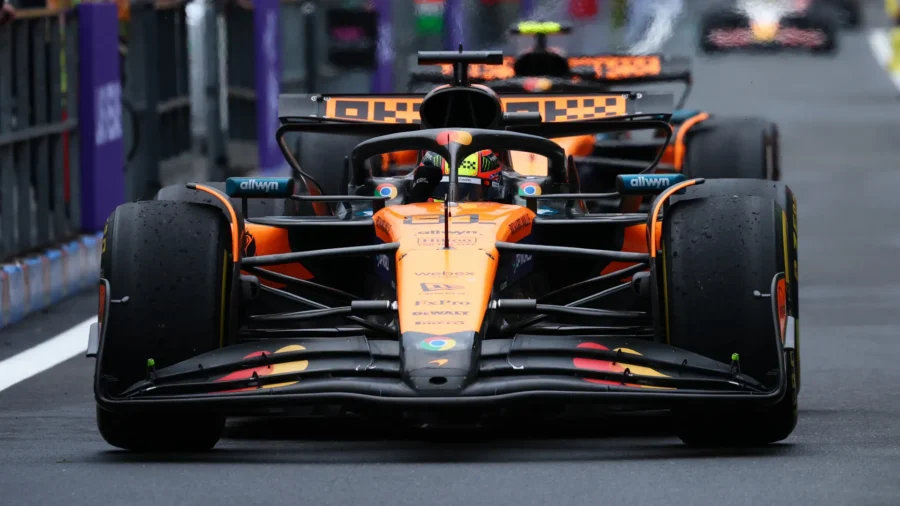 En Bélgica, primero ganó la lluvia, luego Piastri y el McLaren. Tercero el Ferrari de Leclerc