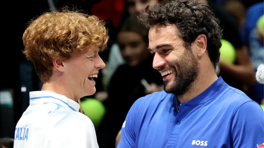 Jannik Sinner y Matteo Berrettini, entrenamiento sorpresa