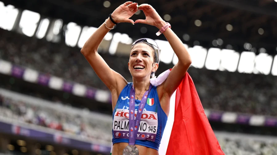 Antonella Palmisano, emotiva dedicatoria tras la celebración del podio