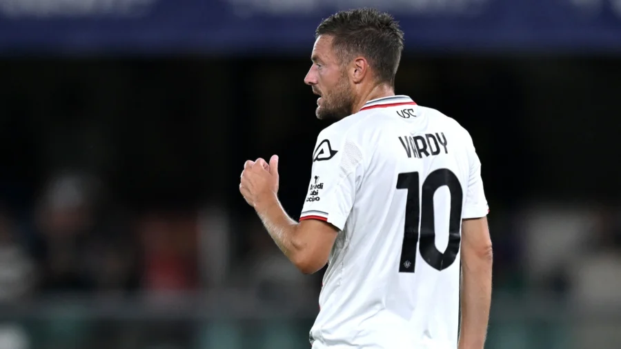 Jamie Vardy, gran emoción en su debut en la Liga A con la camiseta del Cremonés