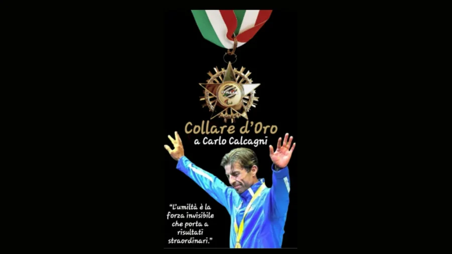 A Carlo Calcagni el "Collare d&apos;Oro". "Inmenso privilegio, nunca te rindas" dice