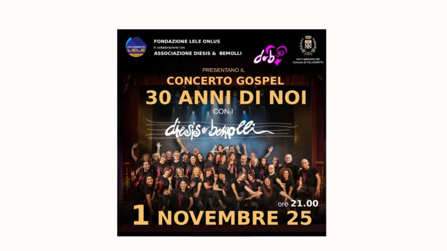 El Diesis and Bemolli Gospel Choir y la Fondazione LELE Onlus unen sus fuerzas para un gran concierto-evento