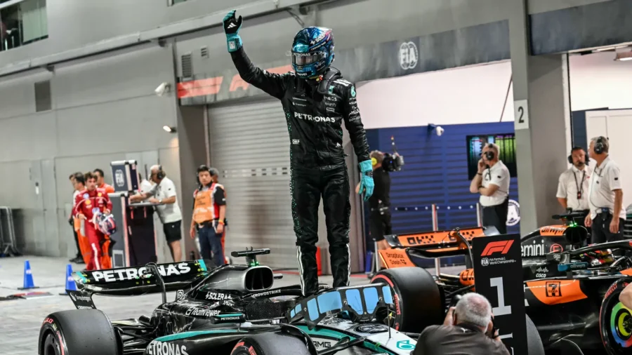 GP Singapur: Russell logra la pole superando a Verstappen y Piastri, Ferrari opaco