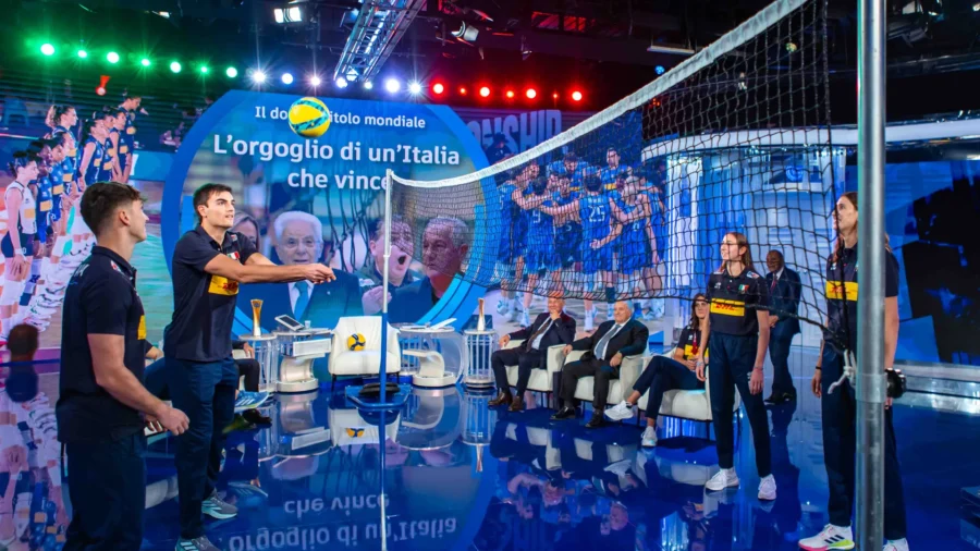 Italvolley, una velada con Bruno Vespa en Porta a Porta