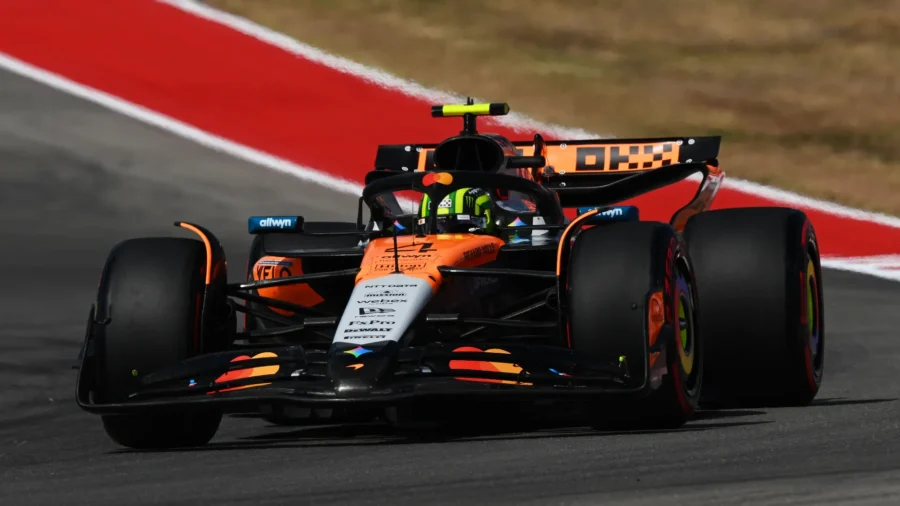 Lando Norris por delante en los libres de Austin, Charles Leclerc último