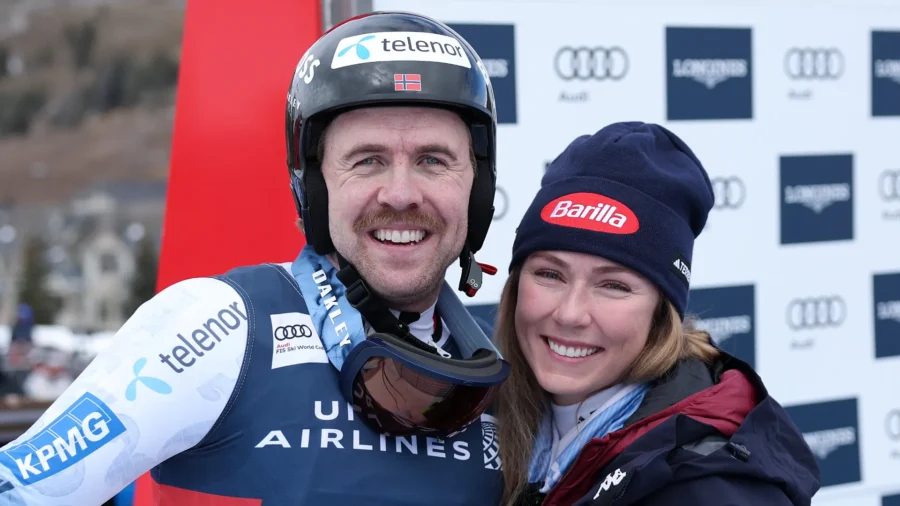 Mikaela Shiffrin, lágrimas de alegría por el regreso de Aleksander Aamodt Kilde