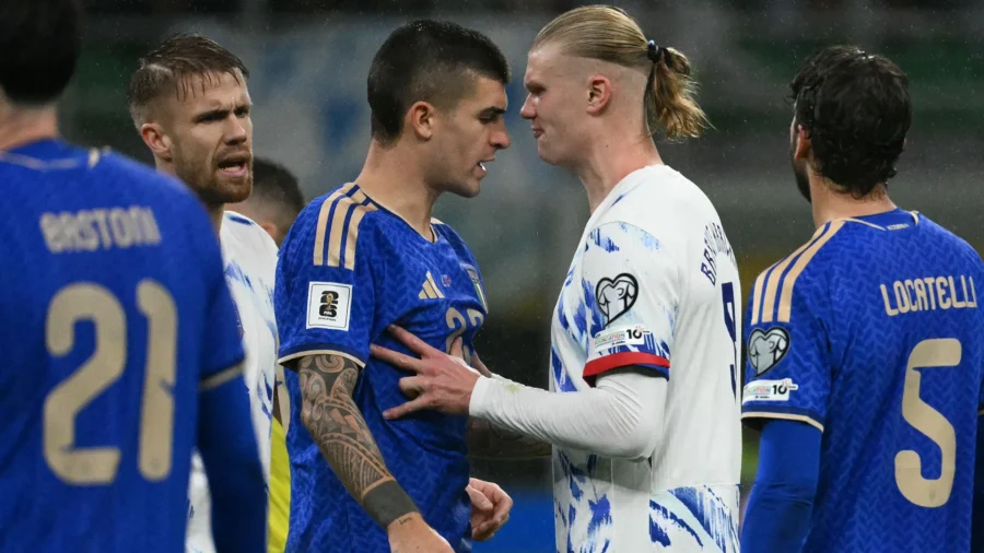 Erling Haaland se burla de Gianluca Mancini