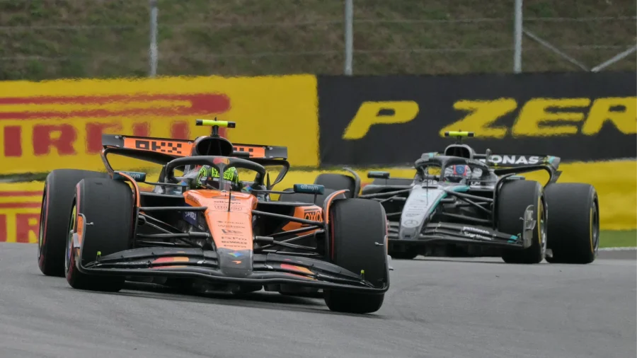 F1, Sprint Interlagos: Lando Norris sonríe, Kimi Antonelli excelente segundo. Ferrari anónimo