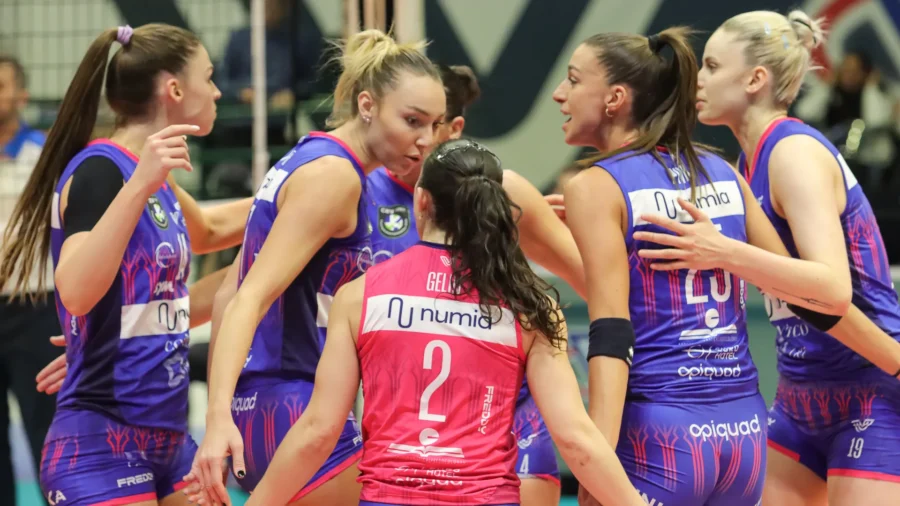 Numia Vero Volley Milan, debut con victoria en la Liga de Campeones